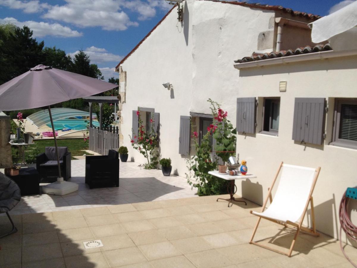 Studio Avec Piscine Privee Jardin Clos Et Wifi A Saint Jean D'Angely Exterior foto